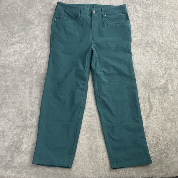 Lululemon ABC Relaxed-Fit Cropped Pant Mens 33x26” Utilitech Green Jasper Preppy - Picture 3 of 14